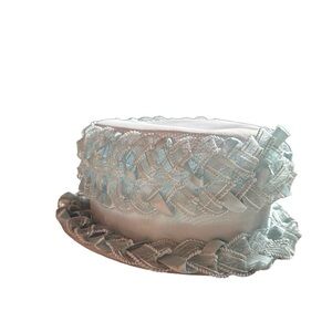 Vintage Ladies Hat With Beautiful Detailing - Light Blue Coloring